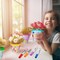 28-Piece Spring DIY Flower Pot Craft Kit – Includes 16 Paint-Your-Own Flower Pots and 12 Colorful Markers, Perfect for Adult Craft Activities and Personalized Spring Décor